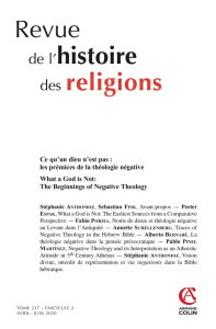 Revue de l'histoire des religions Tome 237 N° 2, avril-juin 2020 : Ce qu'un dieu n'est pas : les pré - Amiel Charles