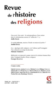 Revue de l'histoire des religions Tome 241 N° 1, janvier-mars 2024 - Amiel Charles