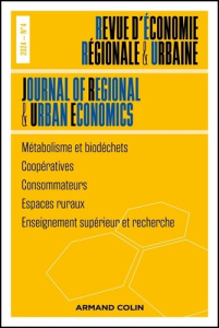 Revue d'économie régionale et urbaine N° 4/2024 - COLLECTIF