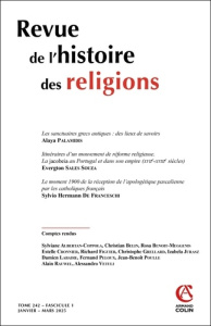 Revue de l'histoire des religions Tome 242 N° 1, janvier-mars 2025 - Amiel Charles