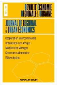 Revue d'économie régionale et urbaine N° 1/2025 - COLLECTIF