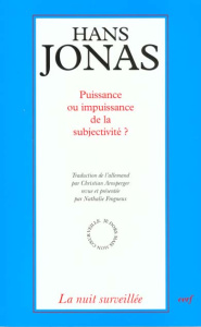Puissance ou impuissance de la subjectivité ? Le problème psychophysique aux avant-postes du Princip - Jonas Hans