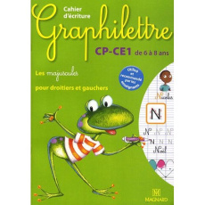 Cahier d'écriture Graphilettre CP-CE1 de 6 à 8 ans. Les majuscules pour droitiers et gauchers, Pack - Hebting Claude