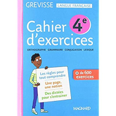 Cahier d'exercices Grevisse 4e. Edition 2019 - Carriere Ariane