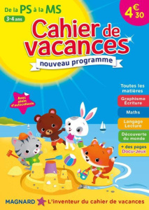 Cahier de vacances De la PS à la MS. 3-4 ans - Perrot Aurélie ; Martinez Emma