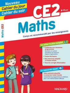 Cahier du jour/Cahier du soir Maths CE2 mémento. Edition 2019 - Caussignac Georges ; Séménadisse Bernard