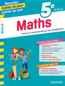 Cahier du jour/Cahier du soir Maths 5e mémento. Edition 2019 - Le Goff Annie ; Peynaud Françoise