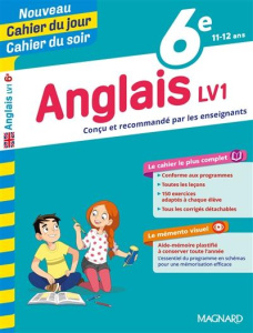 Cahier du jour/Cahier du soir Anglais LV1 6e mémento. Edition 2019 - Vannoise Nicole de ; Cureau Jean ; Segonne Coline