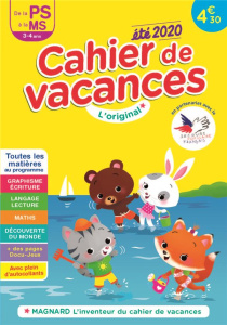 Cahier de vacances été de la PS à la MS. Edition 2020 - Perrot Aurélie