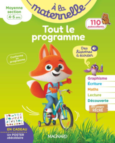 A la maternelle, Tout le programme moyenne section. Avec 110 autocollants et 1 poster abécédaire - Brossier Michèle ; Chklé Delphine ; Francescon Nic