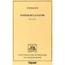 Système de la nature. Tome 2 - Holbach Paul-Henri Dietrich