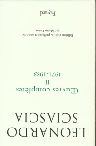 OEUVRES COMPLETES. Tome 2, 1971-1983 - Sciascia Leonardo