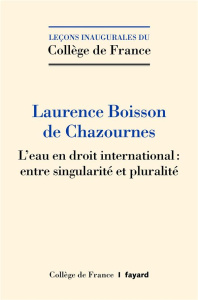 L'eau en droit international : entre singularité et pluralité - Boisson de Chazournes Laurence