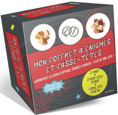 Mon coffret à énigmes et casse-têtes. Avec 2 livres, 2 casse-têtes en bois, 1 casse-tête en métal - Arlène Alexandre ; Méhée Loïc