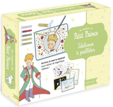 Coffret Tableaux à pailleter. Contient : 5 tubes de paillettes avec bouchon saupoudreur, 1 pinceau a - Bordenave Anne