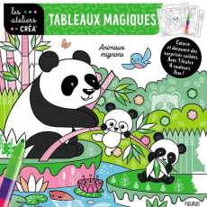 Tableaux magiques Animaux mignons. Avec 1 feutre 4 couleurs fluo - Lamour Sandrine
