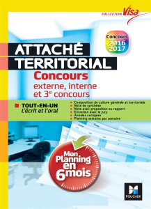 CONCOURS ATTACHE TERRITORIAL - MON PLANNING EN 6 MOIS - TOUT-EN-UN EXPRESS - VISA N 1 - DUVAL SEBASTIEN