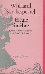 Elégie funèbre - Shakespeare William