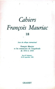 CAHIERS FRANCOIS MAURIAC. Tome 18 - Mauriac François