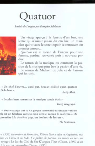 Quatuor - Seth Vikram