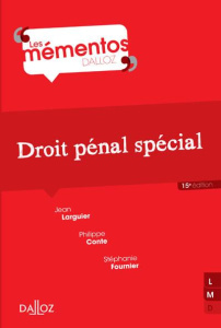 Droit pénal spécial. 15e édition - Larguier Jean ; Conte Philippe ; Fournier Stéphani