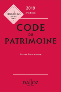 Code du patrimoine. Annoté et commenté, Edition 2019 - Cornu Marie - Négri Vincent - Sprungard Suzanne