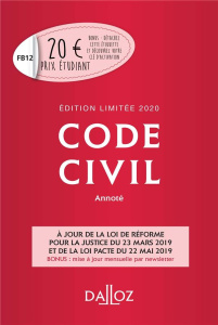 Code civil annoté 2020. Edition limitée - Guimard Pascale - Henry Xavier - Wiederkehr George