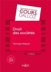 Droit des sociétés. 9e édition - Magnier Véronique