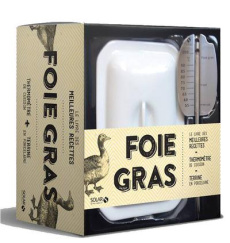 Foie gras. Avec 1 livre de recettes, 1 thermomètre de cuisson, 1 terrine en porcelaine - Férat Didier