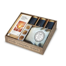 Bougies parfumées maison. Coffret avec 3 sachets de cire de soja parfumée, 3 mèches enduites, 3 pots - L'ATELIER D'ODETTE