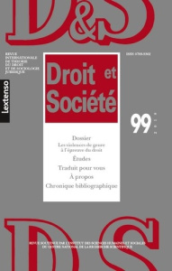 Droit et société/99/Les violences du genre à l'épreuve du droit - Collectif