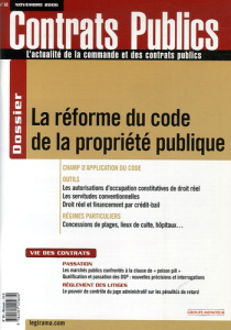 Contrats publics N° 60, Novembre 2006 : La réforme du code de la propriété publique - Vidal Laurent - Bachelier Gilles - Scanvic Frédéri