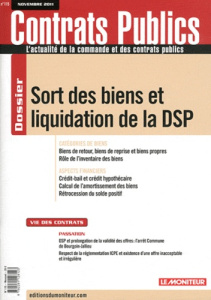 Contrats publics N° 115, Novembre 2011 : Sort des biens et liquidation de la DSP - Delahaye Anne