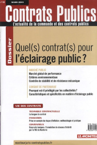 Contrats publics N° 130, mars 2013 : Quel(s) contrat(s) pour l'éclairage public ? - Deau Richard