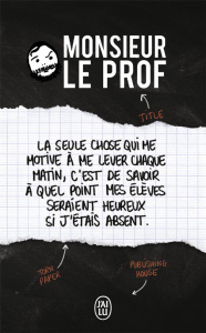 Monsieur le Prof - ANONYME