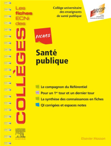 Fiches Santé publique. Les fiches ECNi des Collèges - COLLEGE UNIVERSITAIR