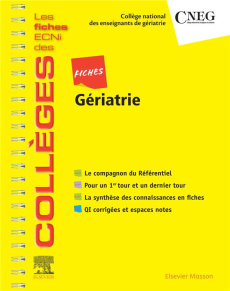 Fiches Gériatrie - COLLEGE NATIONAL DES