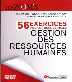 Gestion des ressources humaines - 56 exercices avec corrigés détaillés - Collectif