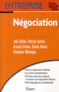 Négociation - Sohier Joël ; Cottet Patrice ; Stimec Arnaud ; Soh