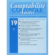 Revue Comptabilité, Contrôle, Audit, Volume 19, Tome 1 - A.F.C.