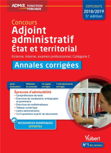 Concours Adjoint administratif Etat et territorial. Annales corrigées, Edition 2018-2019 - Lavaud Bernadette ; Lefaure Pierre