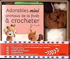 Coffret adorables mini animaux de la forêt à crocheter. Avec 1 crochet, des pelotes, 4 yeux de sécur - Clesse Marie ; Payen Claire