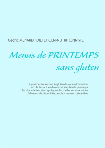 Menus de printemps sans gluten - Menard Cédric
