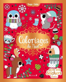 Coloriages de Noël. Avec des stickers dorés - Rousseau Stéphanie