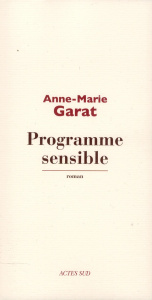 Programme sensible - Garat Anne-Marie