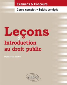 Leçons d'Introduction au droit public - Saoudi Messaoud