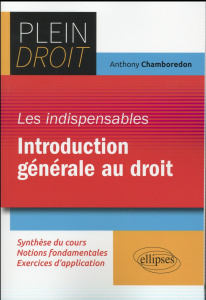 Les indispensables Introduction générale au droit - Chamboredon Anthony