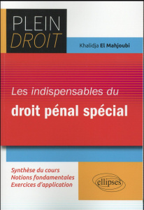 Les indispensables du droit pénal spécial - El Mahjoubi Khalidja