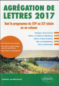 Agrégation de lettres. Tout le programme du XVIe au XXe siècle en un volume, Edition 2017 - Gouvard Jean-Michel ; Arthur Stéphane ; Gaillard A