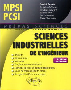Sciences industrielles de l'ingénieur MPSI PCSI. 3e édition revue et corrigée - Beynet Patrick ; Collignon Christian ; Durant Chri